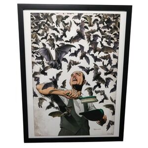 Alfred & Bats Framed 12x16 Comic Cover Art‎ by Brian Bolland | DC Comics